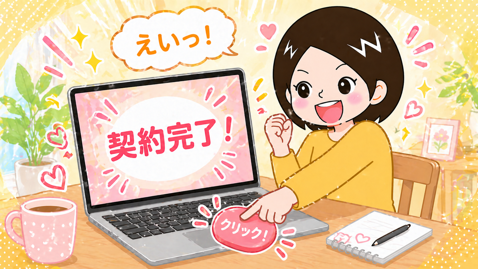 Claude Proプランを契約した瞬間のイラスト