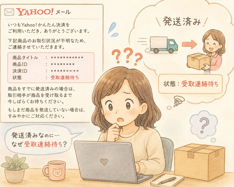 フリマアプリから発送したないなら発送してくださいメールを受ける